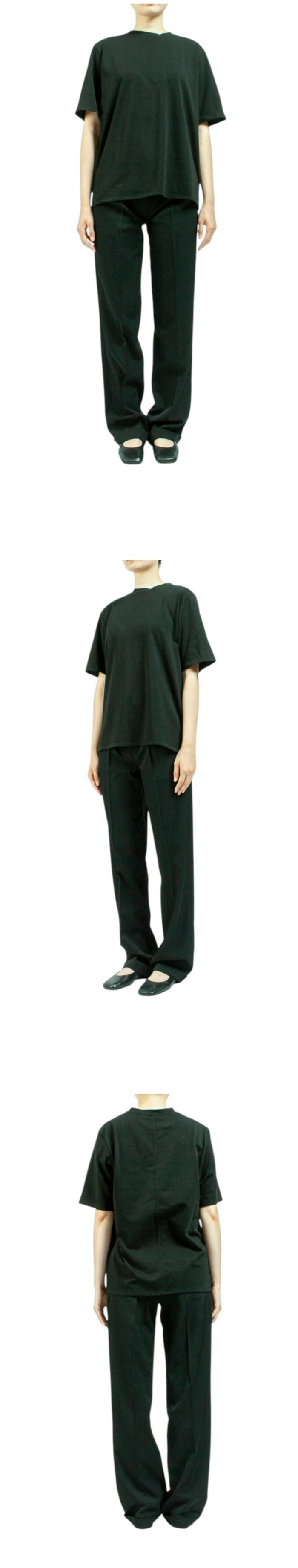 The Row Everhart Wool Straight Pants Black EVERHART 6525W3809 BLK