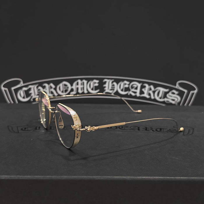 Chrome Hearts Black Gold Bagarsolez Eyeglasses