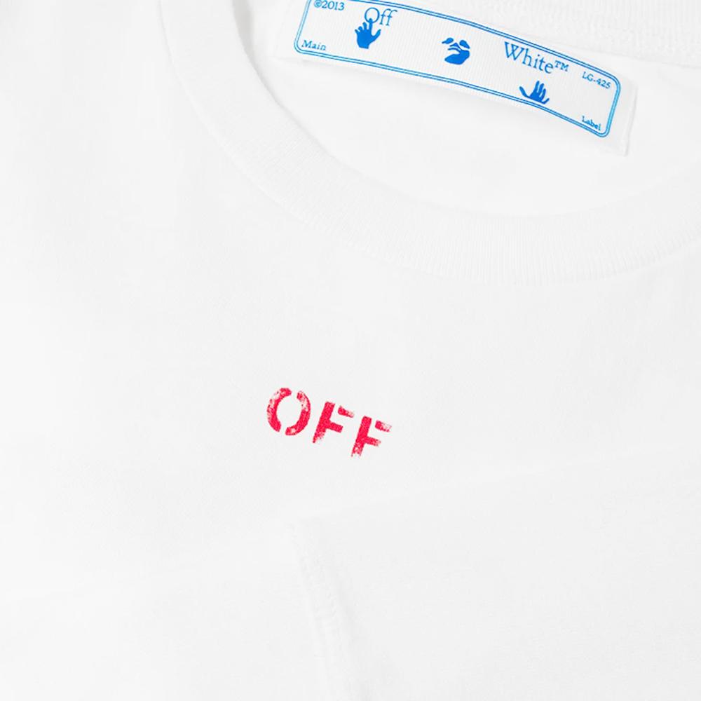 OFF WHITE 15th Anniversary Back Spray Print T-Shirt White/ OMAB001E20JER004 0125