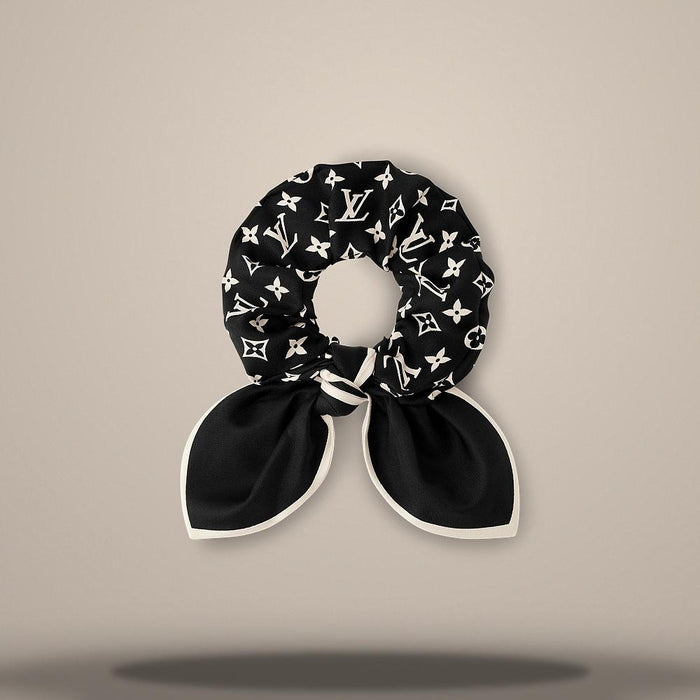 Louis Vuitton Monogram Silhouette Scrunchie Black Hair Band M97250
