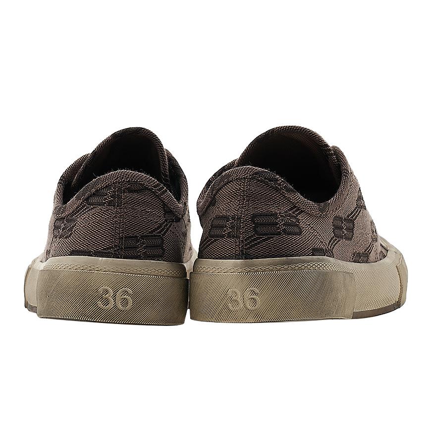 BALENCIAGA BB Monogram Low-Top Sneakers Women Black Beige
