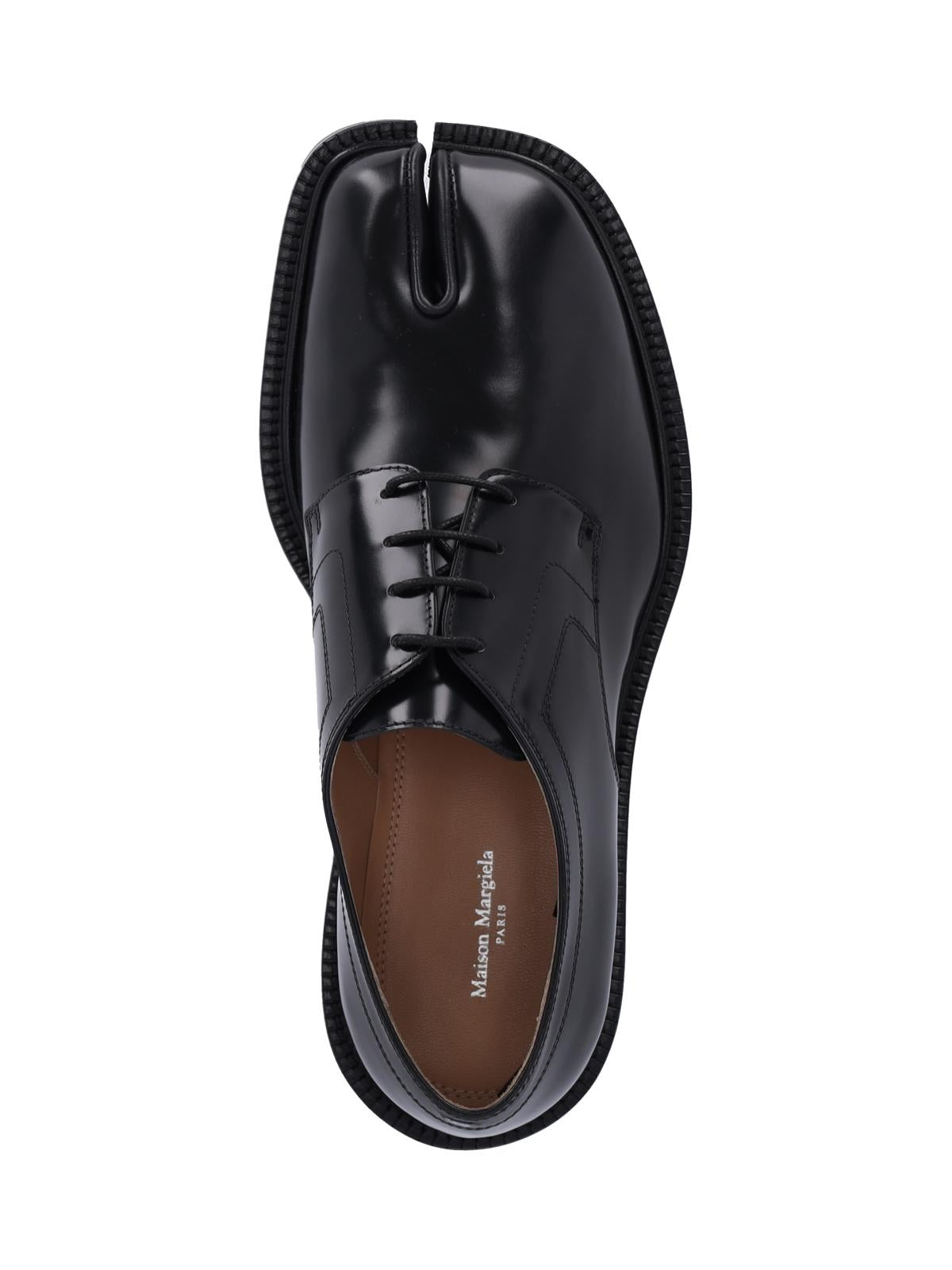 Maison Margiela Black Leather Derby Shoes Men’s Dress Shoes