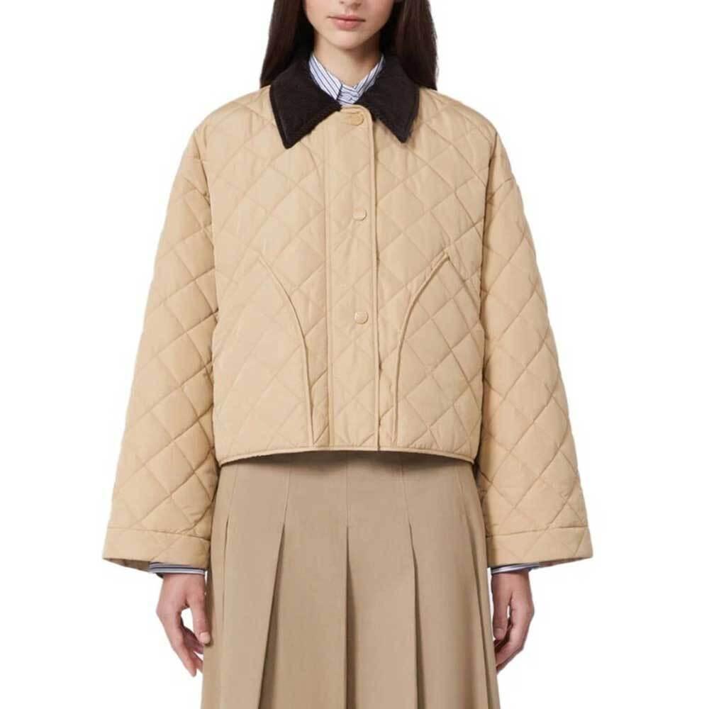 Max Mara Water-Repellent Khaki Down Puffer Jacket Women 15481031600 009