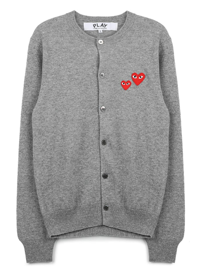 Comme des Garcons Double Heart Patch Unisex Cardigan AX N071 051 1