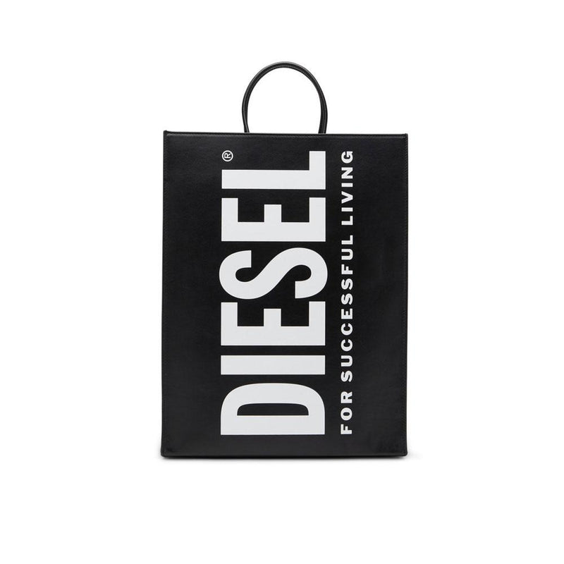 DIESEL Large Logo Shopper Tote Bag Black X09020