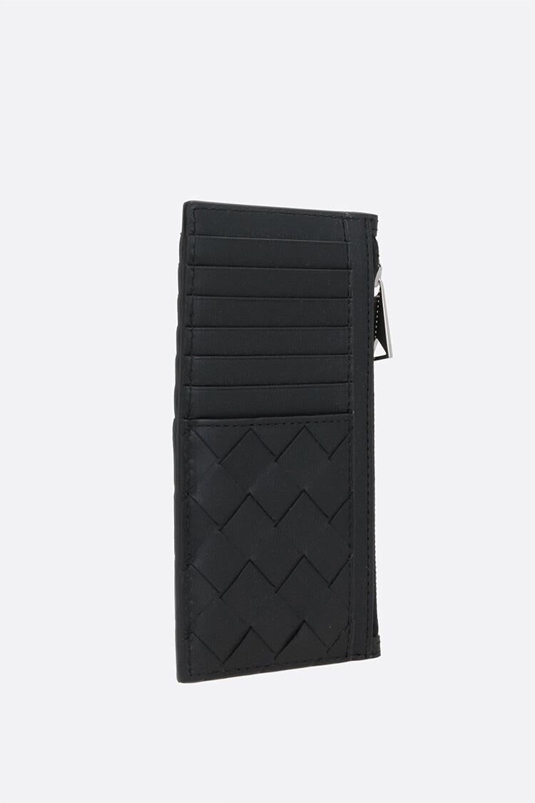 Bottega Veneta Intrecciato Leather Long Card Wallet Black