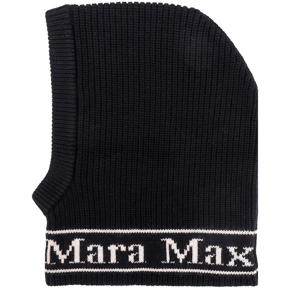 Max Mara GONG Wool Balaclava Black Beanie