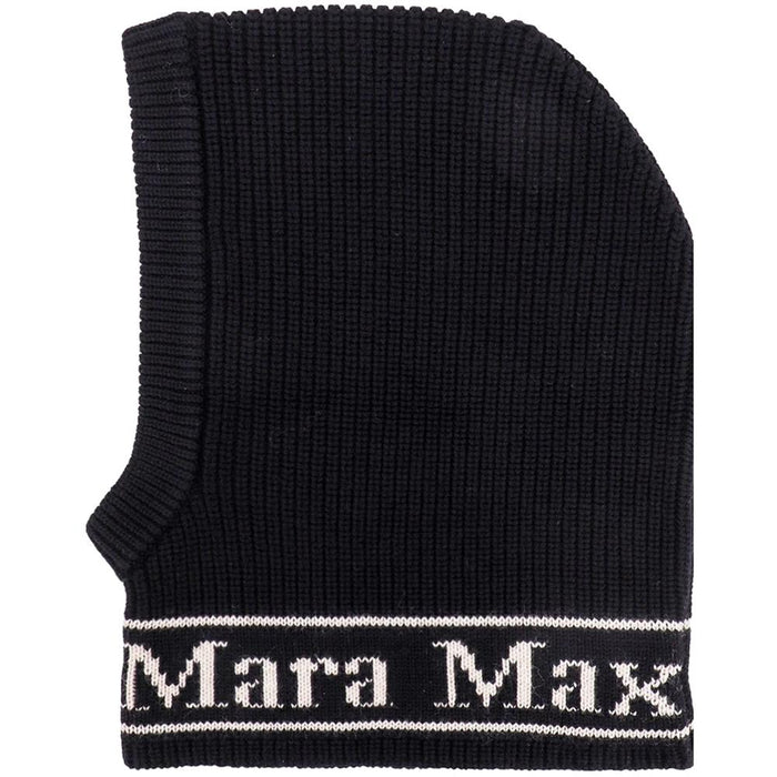Max Mara GONG Wool Balaclava Black Beanie