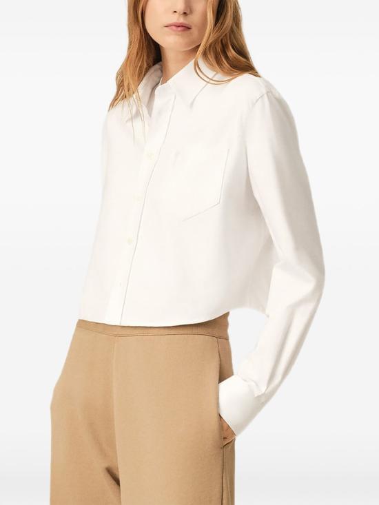 AMI Natural White Cotton Shirt for Women