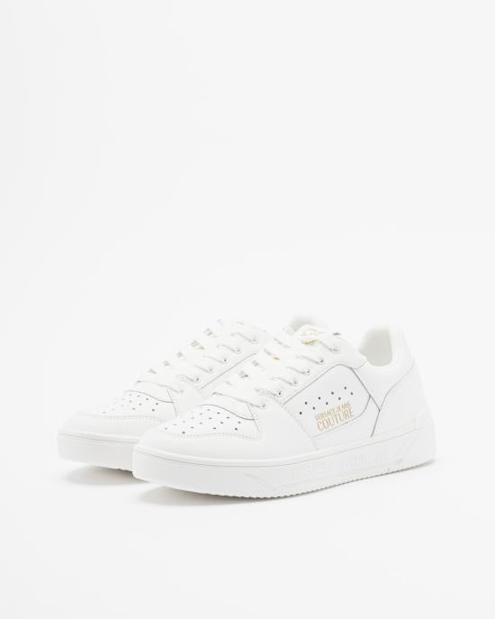 Versace Men’s Leather Low-Top Sneakers 80YA3SJ4 ZPB89 003 WHITE DOM