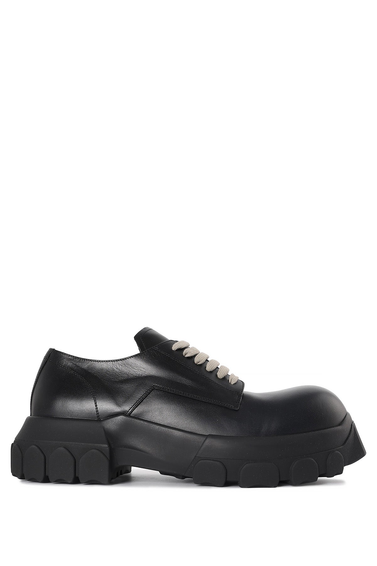 Rick Owens Black Bozo Tractor Lace-Up Derby Shoes RU02D6884 LRI 99