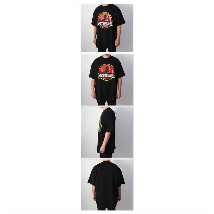 Vetements Black Wild Unicorn Oversized Short Sleeve T-Shirt