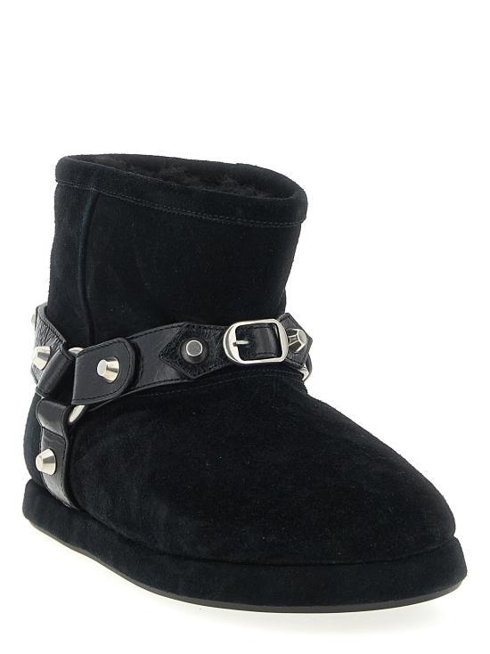 BALENCIAGA Alaska Soft Booties Black Leather Ankle Boots 845895 WBFC 3108