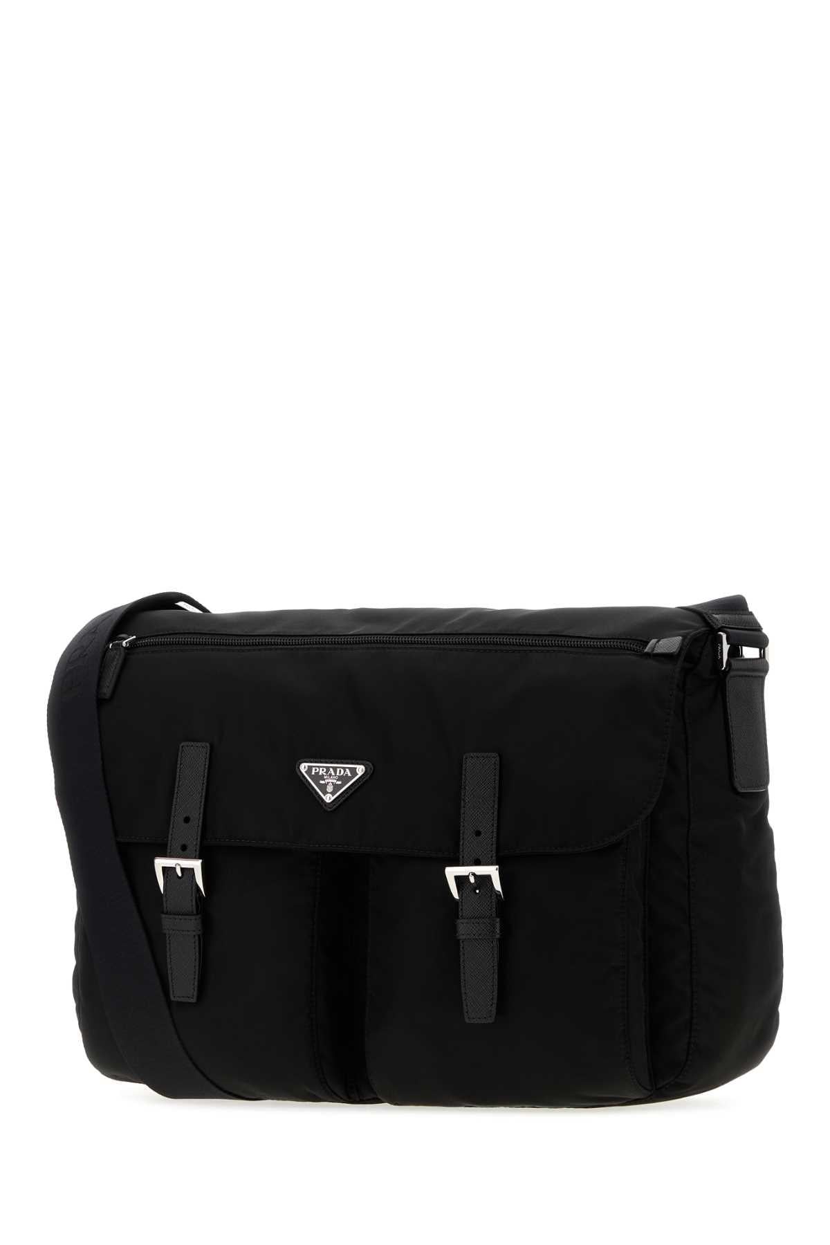 PRADA Black Leather Crossbody Bag