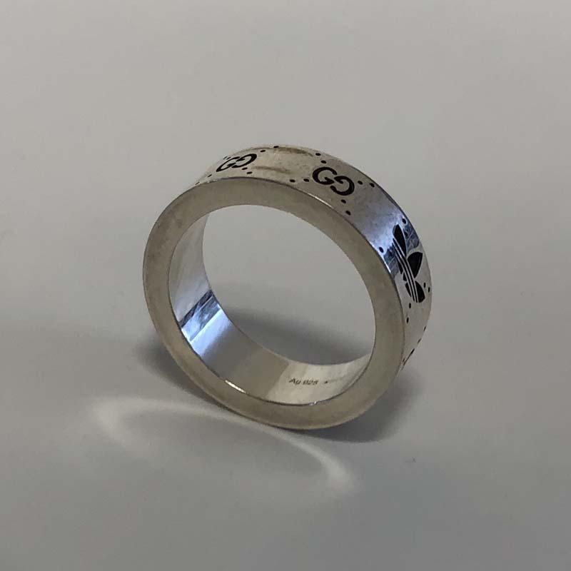 GUCCI adidas Collaboration Sterling Silver 925 Unisex Ring 702764 702766 702768