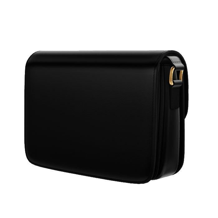 CELINE Triomphe Classic Shoulder Bag Black Leather
