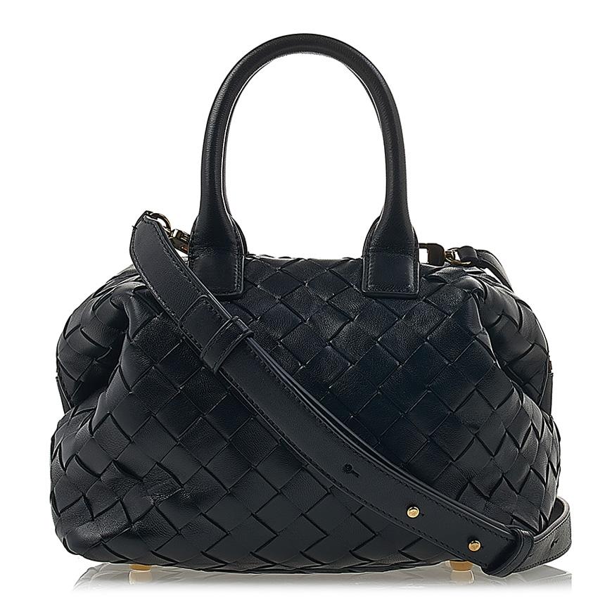 Bottega Veneta Intrecciato Leather Tote Bag Black