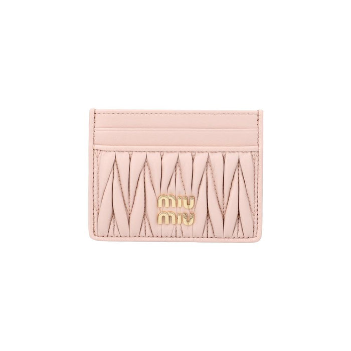 Miu Miu Matelassé Nappa Leather Card Holder Wallet for Women