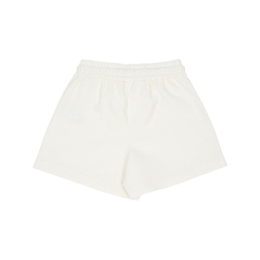 Moncler Women’s Cotton Blend Logo Trim Short Shorts White