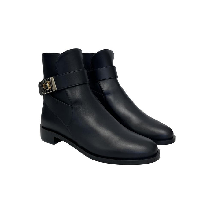 Ferragamo ZANIRA Hug Buckle Ankle Boots Black