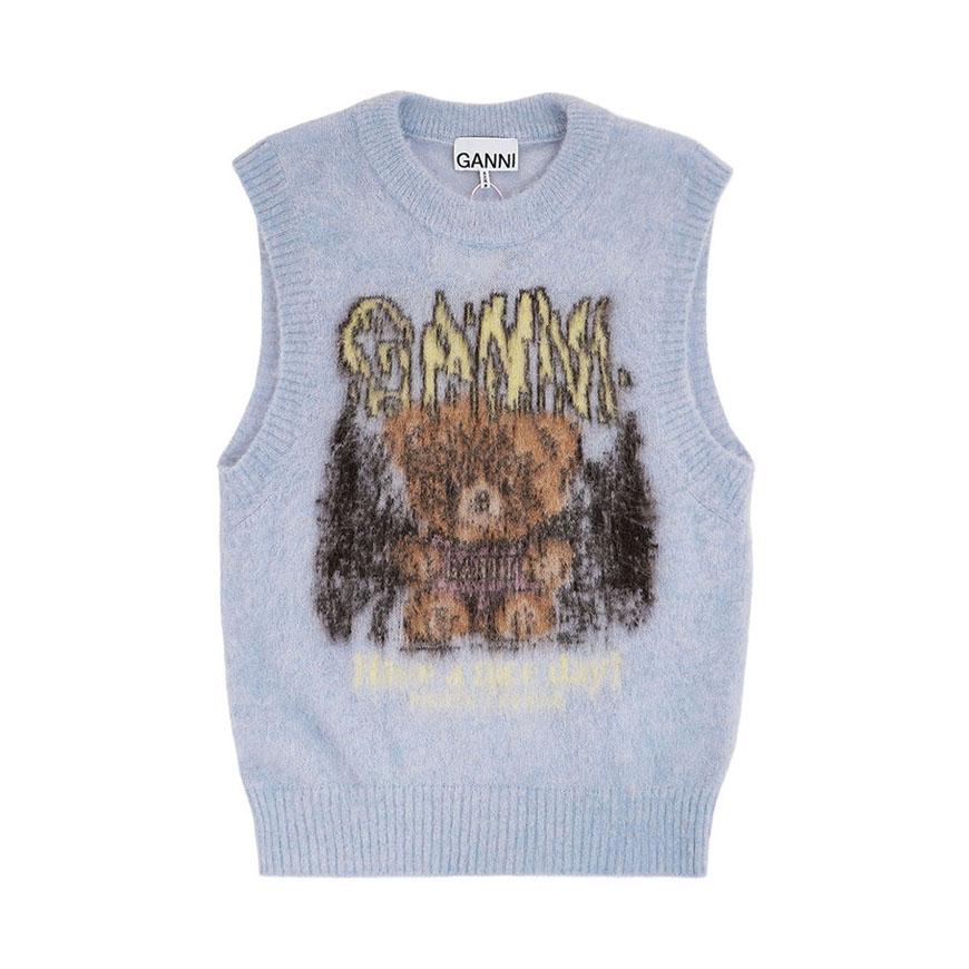 GANNI Women Teddy Brushed Vest