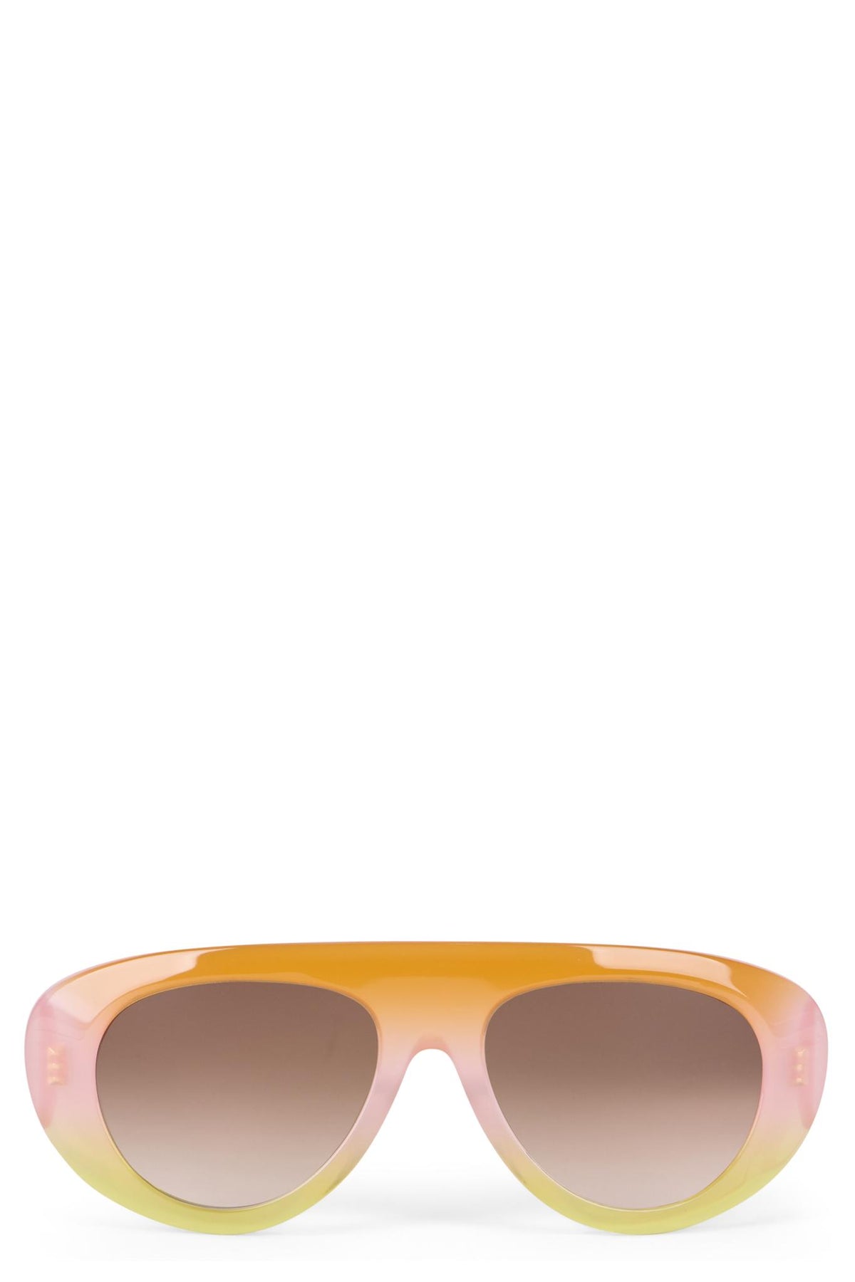 CELINE Gold Metal Rectangle Sunglasses for Women