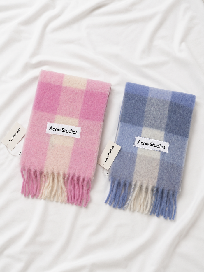 Acne Studios Mohair Check Scarf CA0084