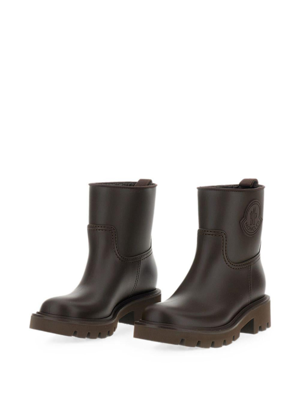 Moncler Black Ankle Rain Boots Women’s Rubber Chelsea Style