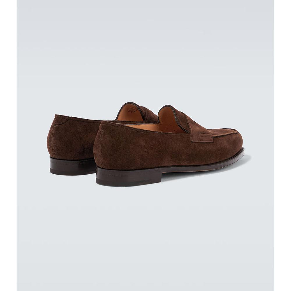 JOHN LOBB Dark Brown Suede LOPEZ Men’s Loafers