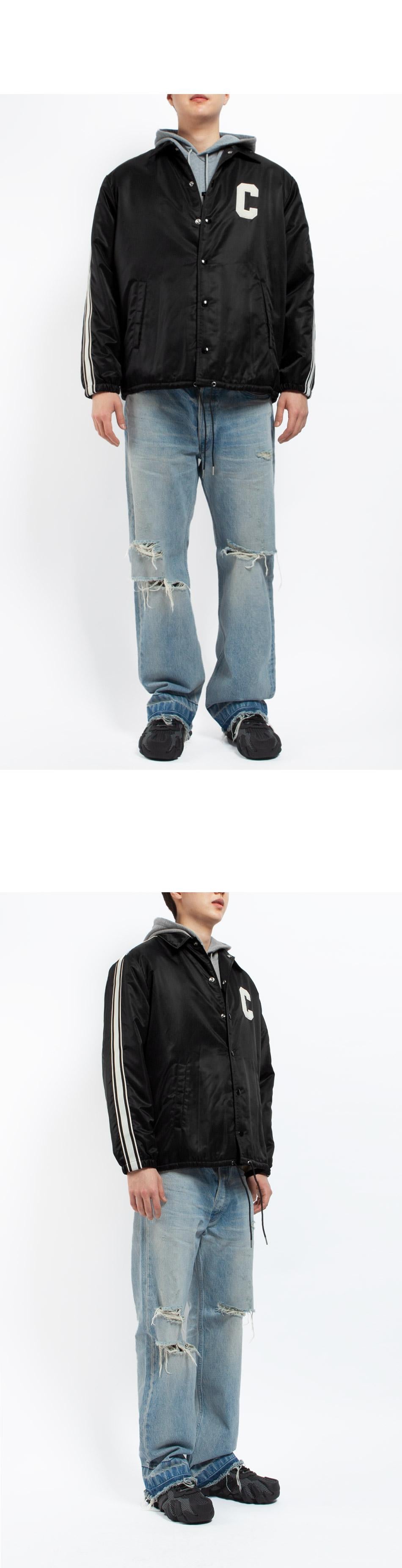 CELINE C Patch Nylon Coach Jacket 2W93C227R 38NO
