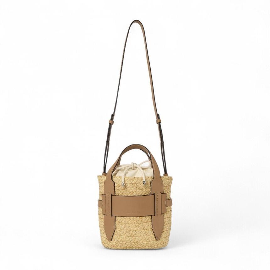 HELEN KAMINSKI Natural Caramel Raffia Small Women’s Tote Bag