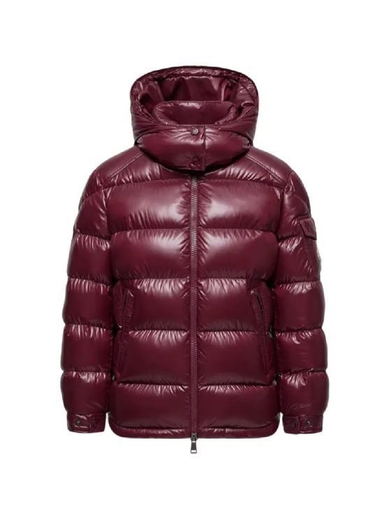 Moncler MER Short Down Jacket Burgundy