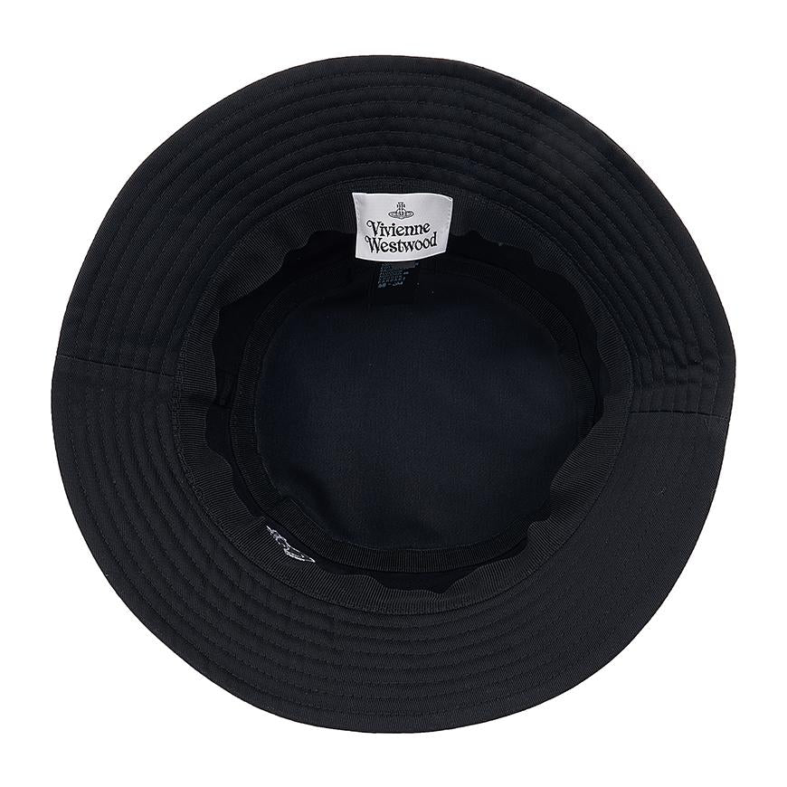 Vivienne Westwood Unisex Logo Embroidered Bucket Hat Black