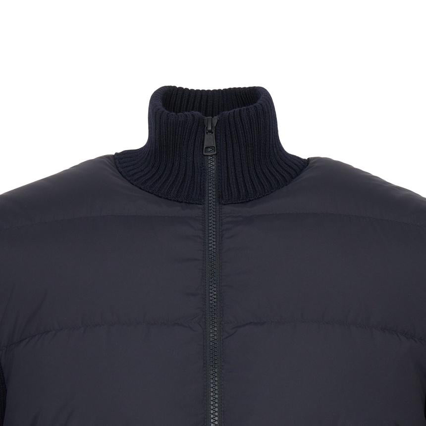 Moncler Men’s Padded Zip-Up Knit Cardigan Navy