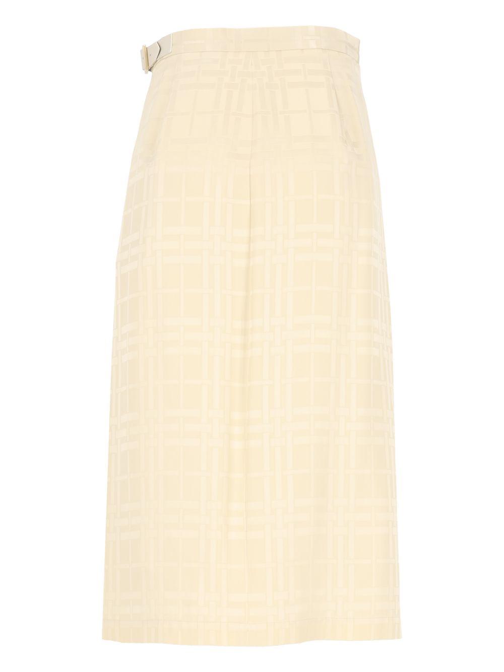 BURBERRY Beige Cotton Long Skirt