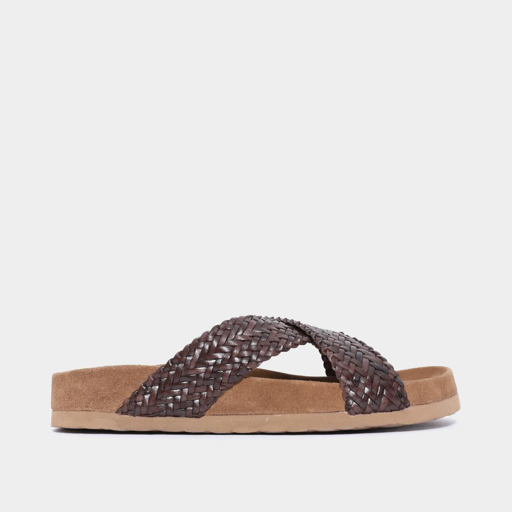 Dragon Diffusion X-Band Cork Footbed Women’s Sandals 5109 DK BROWN