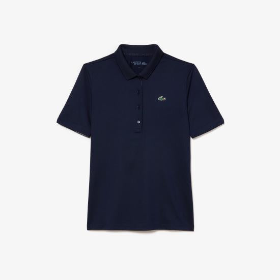 Lacoste Women’s Cotton Polo Shirt PF5179525 NAVY BLUE WHITE DOM
