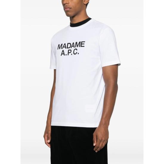A.P.C. Short Sleeve T-Shirt for Men COGYKM26462AAB WHITE DOM