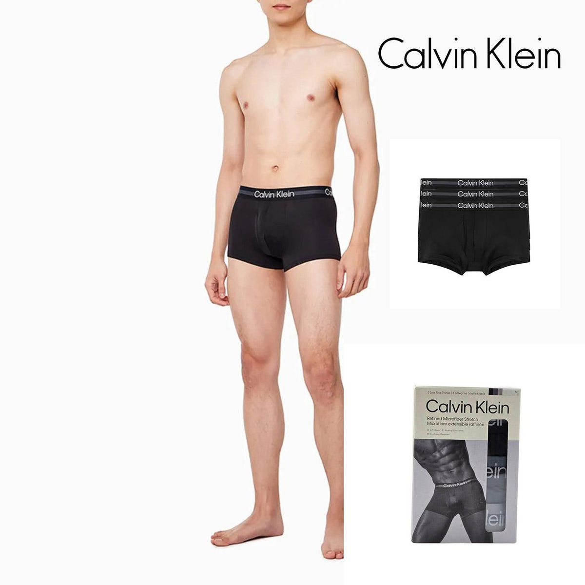 Calvin Klein Low Rise Microfiber Trunks 3-Pack Men’s Underwear