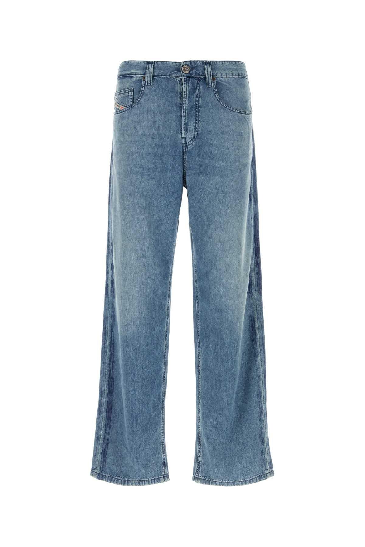 DIESEL Blue Denim Straight-Leg Jeans for Men