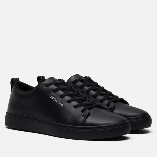 Paul Smith Leather Low-Top Sneakers for Men M2S LEE19 JLEA 79 BLACK DOM