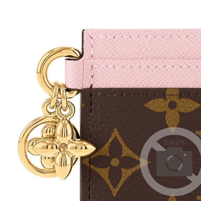 Louis Vuitton Monogram LV Charm Card Holder Wallet Unisex