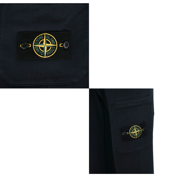 STONE ISLAND Cotton Fleece Jogger Sweatpants Men Black