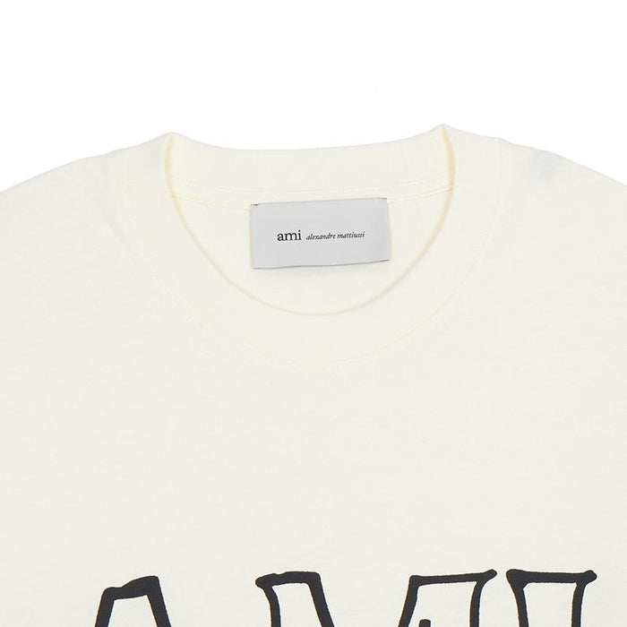 AMI Unisex Short Sleeve T-Shirt White Cotton Top