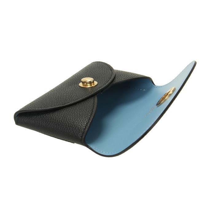 DIOR Medallion D-Riley Leather Card Holder Wallet Navy