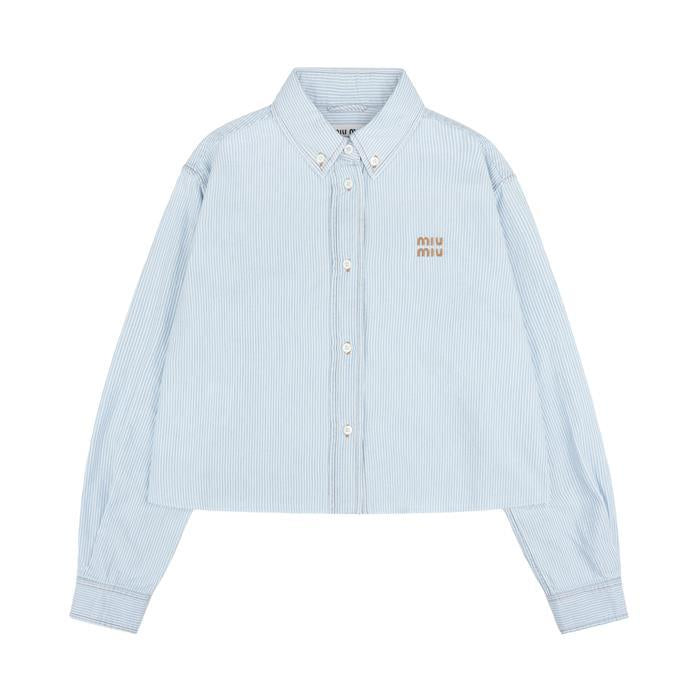 Miu Miu Chambray Stripe Shirt GWC131 17NO F0013