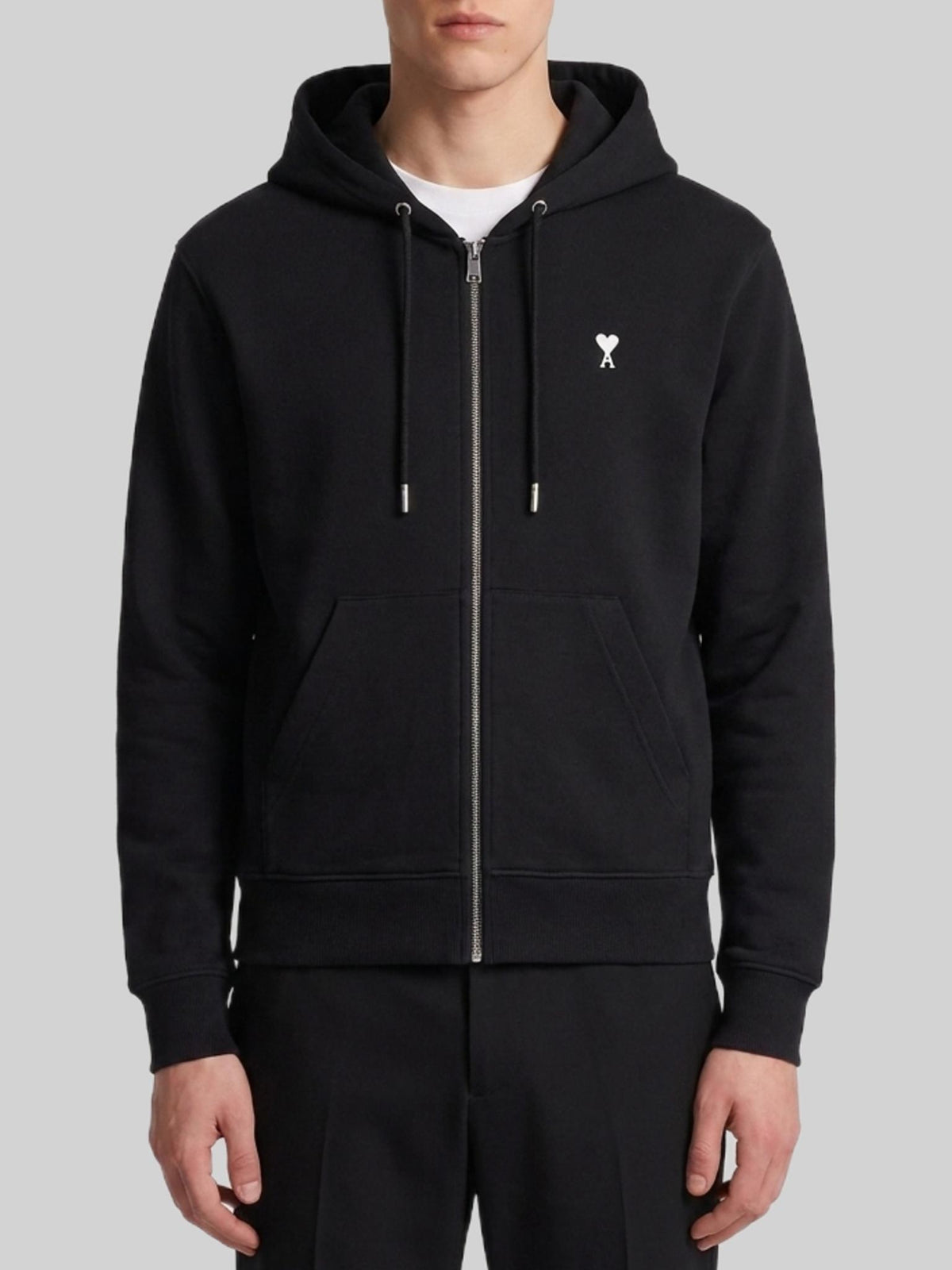 AMI Paris Logo Sweatshirt Men’s Pullover Navy Cotton