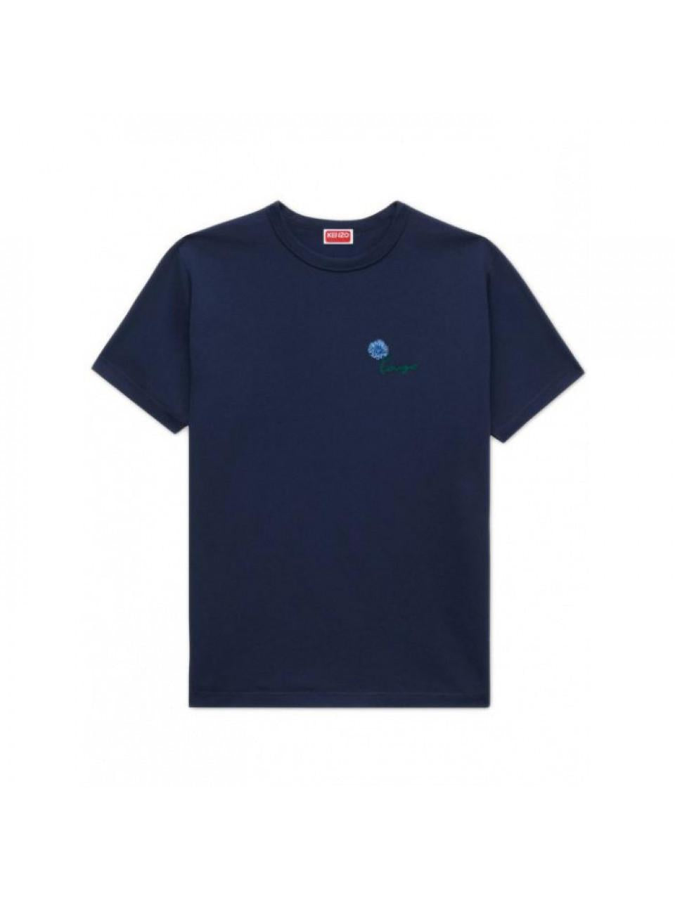 KENZO Men's Slim Fit Tulip Embroidered T-Shirt