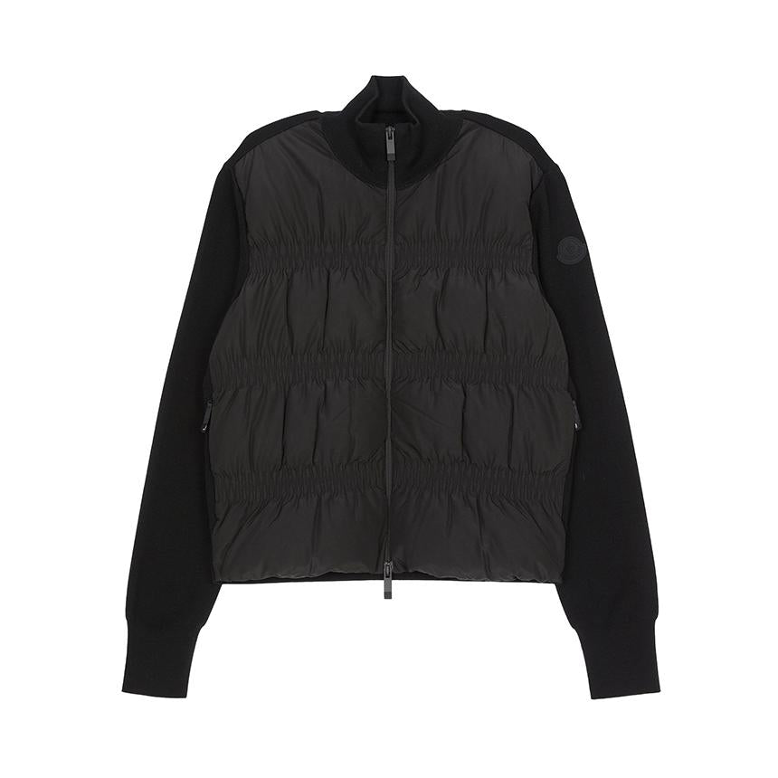 Moncler Women’s Padded Zip-Up Knit Cardigan Black