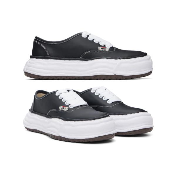 Maison Mihara Yasuhiro Black Leather OG Sole Low-Top Sneakers Women